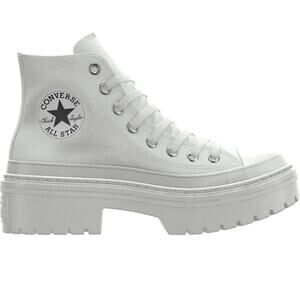 Converse Chuck Taylor All Star Leather Lugged Heel Off White Platform Sneakers